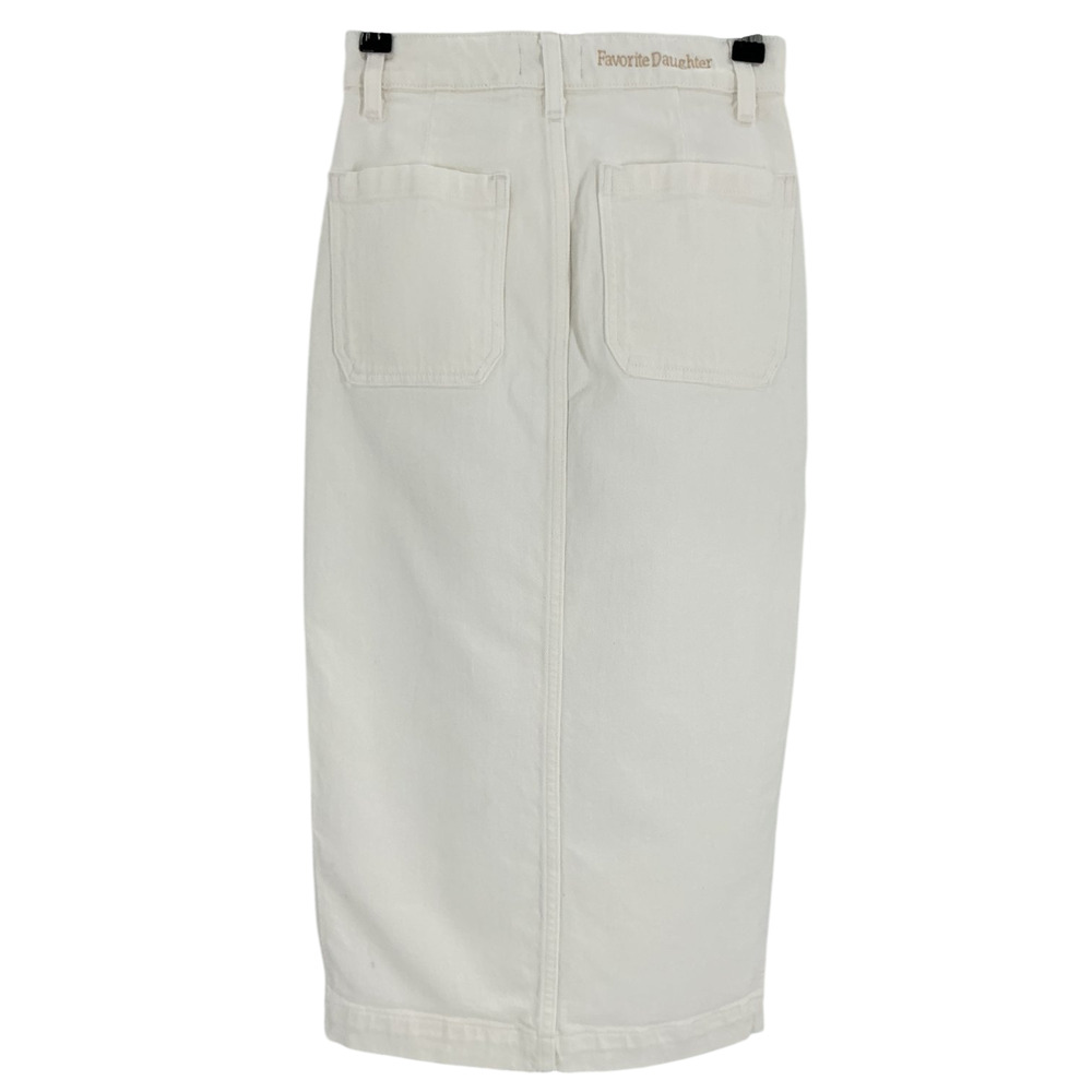 Favorite Daughter Denim White Mischa Skirt Size 23 - Picture 3 of 4